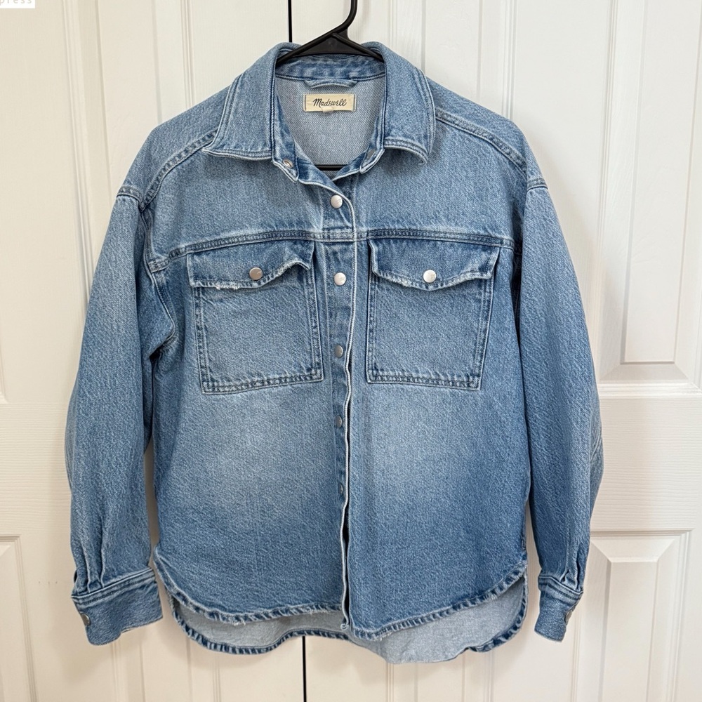Madewell Denim Button Up Oversized Shacket Size S